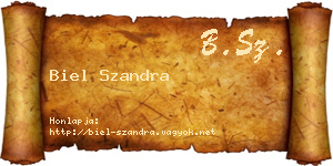 Biel Szandra névjegykártya